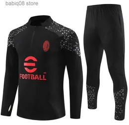 팬 Tops Tees 22 23 24 AC Maglia Training Surgetement Camiseta Chandal Kit 21/22 Inter Football Milan Tracksuit 남자와 어린이 Uomo Calcio squitude 조깅