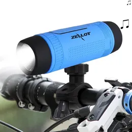 Alto-falantes Zealot S1 Bluetooth Outdoor Bicycle Speaker Portátil Subwoofer Bass Alto-falantes 4000mAh Power Bank / Lanterna LED / Rádio FM com Retai