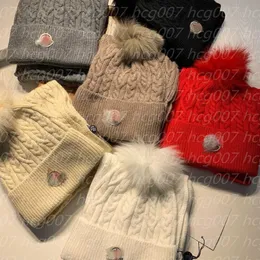 Luxury Monckler Woven Woven Hat Warm's Designer's Designer SkullCap CashMere Official 1 Soft Super Fox Hairball {Categoria} BG4P