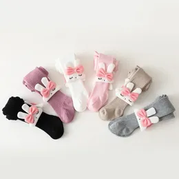 Kreskówka dziecięca Rabbit Średniej grube zużycie dzianin z kapturem z kapturem Socks Baby Socks 231221