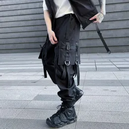 Unisex Functional Multi-pocket Overalls Tactical Military Jogger Cargo Pants Men's 'clothing Haruku Hiphop Streetwear Binding