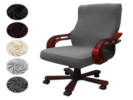 Fodera per sedia da ufficio in tessuto morbido Fodera per poltrona elastica per computer Copri bracciolo con schienale rimovibile elasticizzato rotante8279746