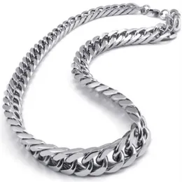 Asian East Indian Style 316l Rostfritt stål Miami Cuban Curb Chain Link Necklace In Men Thanksgiving Day Jewelry for Man 10221W