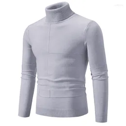 Herrtröjor Autumn Fashion Geometric Design Turtleneck Solid tröja män Vinter Casual Sticked Slim Fit Warm Women Pullover 5xl