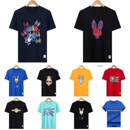 Psychos Bunnys Rabbits Summer CasuareTシャツメンズレディーススケルトンウサギ2024 New Design Multi Style Men Fashion Designer Tshirtカップル半袖サイズm-xxxl