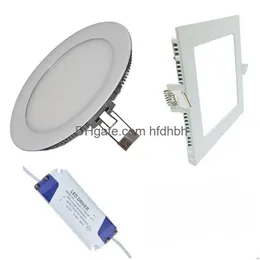 Downlights diminuíram 9W/12W/15W/18W/21W LED LED LAMP ROBENDIDADE A quente/natural/fria Luzes de painel super-fino