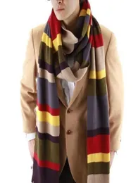 Dr Who Fourth 4th 12039 DELUXE Tom Baker Warm Soft Knitted Striped Scarf Cosplay Costume Gift 365cm23cm 200cm16cm1594325