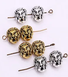 100pcslot Metall Leone Lion Head Perlen Spacer Perlen Charms für Schmuck DIY MADIER