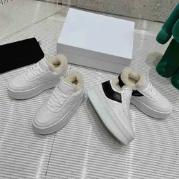 Famous designer shoes Small white shoes with platform soles Light luxury style Round toe design Retro Catwalk model Heightening effect Elongate proportions
