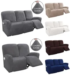 23 SEATER Allinclusive Recliner Sofa Cover Niezlizanie Masaż Elastyczna obudowa zamszowa kanapa Relaks Relaks Fotel 2109109634470