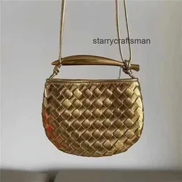 Totes väska vävd sardin lyxig botte venetas väskor stor designer kapacitet handväska läder väska vävt väska mini äkta cowhide metall styret halvmåne singl wn-asj