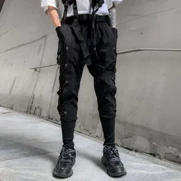Pantaloni da carico multi-tasca unisex pantaloni da carico elastico in generale abbigliamento da uomo haruku hiphop streetwear nastro leggings