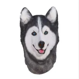 Ny Halloween Siberian Husky Dog Latex Mask Novelty Costume Fancy Dress Animal Masks282i