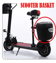 Plastic Basket with Cloth Lining and Lock for Electric Scooter Installation on Front or Rear2137295