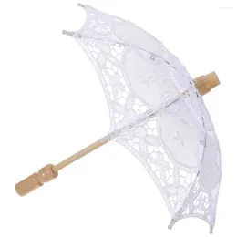 Şemsiye Dantel Şemsiye Gelin Parasol Beyaz Gelin Çay Partisi Vintage Düğün