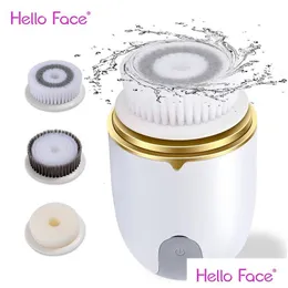 Reinigungswerkzeuge Zubehör Hello Face Trasonic Cleanser Pinsel Elektrische Reinigung 360 Drehen Sie die matische Hine Deep Clean Tool Drop Lieferung H dh9zn