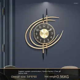 Zegar ścienny Zegar Kreatywne proste automatyczne mechaniczne osobowość Office Light Luksus Skandynawii el lobby salon