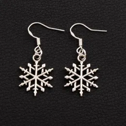 Boucles d'oreilles lustre pendantes flocon de neige, crochet d'oreille poisson en argent 925, 40 paires, lot E790 15 5x37 2mm274x