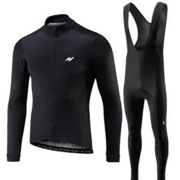 Morvelo Long Sleeve Men 2018 PROチームサイクリングジャージーパンツセットサイクリング衣料品バイクジャージーバイク服ビブパンツsuits339d