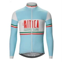 2021 Thermal La Mitica Fausto Coppi Retro Cycling Jersey com lã Opção244m