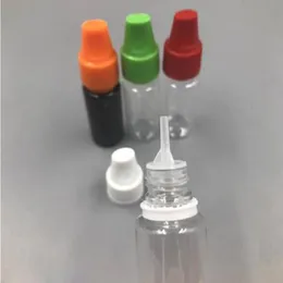 2500Pcs/Lot ChildProof Tamper Evident Caps TPD 10ml PET Bottles for Oil Ejuice Eliquid Plastic Dropper Bottles with Slim Tip On Sale Fouue