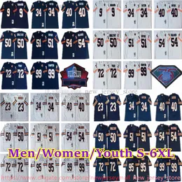 S-6XL personalizzato Ritorno al passato 1919-1999 Calcio 9 Maglia Jim McMahon Stitch 23 Devin Hester 34 Walter Payton 40 Gale Sayers 50 Singletary 51 Butkus Richard Dent Maglie