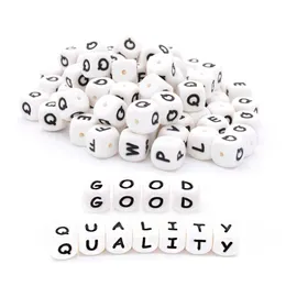Other Chewable Sile Alphabet Beads 12Mm Food Grade Bpa Letter Loose Diy Baby Teething Necklace Teether Toy Pendant Drop Deli Dhgarden Dhuwy