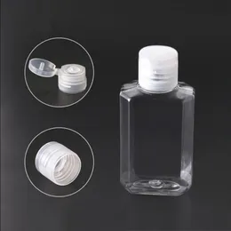 60ML Plastic Empty Alcohol Refillable Bottle Easy To Carry Clear Transparent PET Plastic Hand Sanitizer Bottles for Liquid Travel Ssbqo