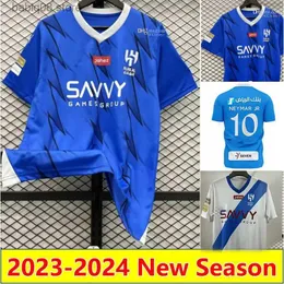 Fani TOPS TEES Neymar Jr 2023 2024 Al Hilal Saudi Pereira Soccer Jerseys Malcom Ighalo Neves SergeJ Salem Vietto Koulibaly Football Shirt Kanno na bok Men Maillots