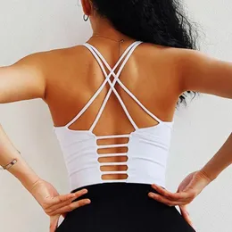 Yoga outfit Cloud Dölj Beauty Back Sports Bh Women Crop Top Home Fitness Workout Underwear Dancing Vest Sexiga damer Running Bike Shirt