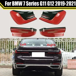 För 7 Series G11 G12 2019 2020 2021 CAR TAILLight Brome Lights Byt ut Auto Bakskal Cover Mask Lampshade