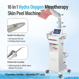 Icke-invasiva 1098 pärlor PDT LED-hudföryngring Skalan Mikrodermabrasion Väte Syre Jet Deep Cleansing Hydrating 10 In 1 Skin Beauty Equipment