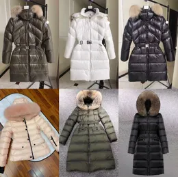 Monclair Women Designer Kurtka Winter Jackets Coats Obroźnia ciepła moda parki z paskiem damą bawełniana odzież wierzchnia duża kieszonkowa jakość kieszonkowa