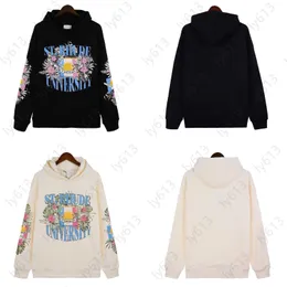 Hoodie Designer Hoodies Erkekler için kapüşonlu kazak kazak sweatshirt çiçek bayrağı mektup yazdırıyor gevşek gündelik cadde uzun kollu sweatshirtler erkek hoodie