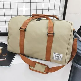 2021 New Fashion Travel Bag de grande capacidade Duffle Simplicity Luggage Fitness Sport Weekend Malas de Viagem280D