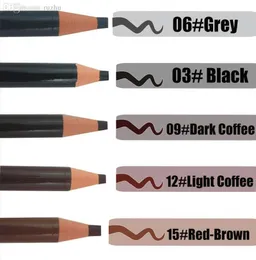 5 цветов 1818 долговечный карандаш для бровей водостойкая ручка для бровей инструмент для макияжа DarkLight кофейный черный серый красныйкоричневый8877462