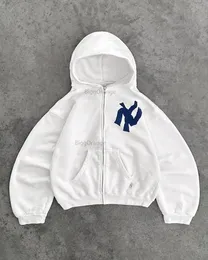 Harajuku y2k retro mönster tryckt cardigan hoodie kvinnor casual lös mäns hip hop sport långärmad gata huva tröja 231220