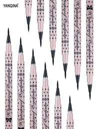 Nowy Yanqina 36H Makeup Eyeliner Ołówek Wodoodporny czarny makijaż eyeliner No Blooming Precision Liquid Eye Liner 12pcsset Drop 9305342