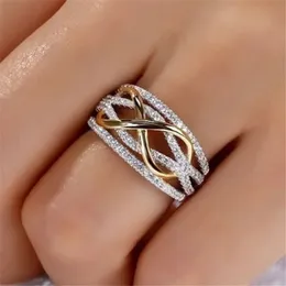 Delysia King Fashion Infinite Love Ring a forma di cuore Ledie a due colori Impegno per matrimoni 231221