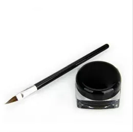 Kosmetiskt vattentätt ögonfoderpennor Make Up Black Liquid Eyeliner Shadow Gel Makeup Brush Black Maquiagem2741474