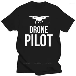 Men's Tank Tops Drone Pilot T-Shirt Front & Back Printed Work Wear Gift Tee Top T Shirt Fashion Cotton