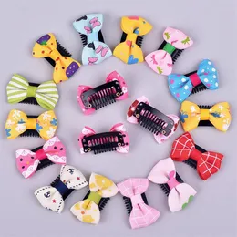 Nuovo 100 Pz Confezione Neonate Neonate Capelli Scarsi Bella BB Clip Bowknot Tornante Accessori Per Capelli Del Capretto Bambini mini Clip di Capelli305J