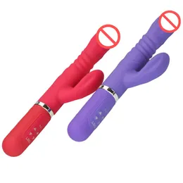 36 Plus 6 Modos Silicone Coelho Vibrador 360 Graus de Rotação E Empurrando G Spot Vibrador Vibrador Brinquedos Sexuais para Mulheres