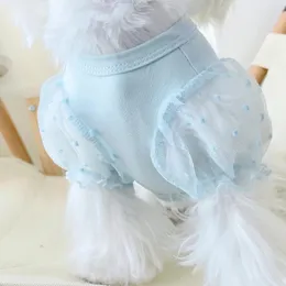 Vestuário para cães Pet Malha Bolha Manga Basecoat Roupas T-shirt Little Teddy Yorkshire Maltese Cachorrinho Outono / Inverno Colete