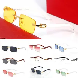 Os mais novos óculos de sol de vidros de búfalo para mulheres piloto de lentes de lentes de plástico feminino Mulher Mulher Mulher Imitação de Esporte vintage Eyeglass304f