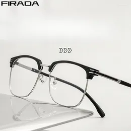 Okulary przeciwsłoneczne ramy Firada moda Ultra lekkie szklanki retro małe metalowe okulary wygodne recepty na receptę okulary okulary rama mężczyzn