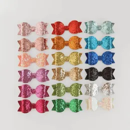 Hair Accessories 2PCS 2.6in Kids Sequins Bows Hairpins Two Layers Shiny Daily Side Clips Cute Headwear Accessoires Girs Headdress