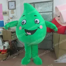 2024 Performance Green Water Drop Mascot Costumi Carnival Carnival Hallowen Performance Dimensioni per adulti Games Fancy Outfit Outfit Outfit Outfit Outfit Outfit