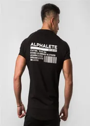 Men039s Thirts Summer Fashion Alphalete Mens Short Short Bodybuilding and Fitness Gyms Associazione Tshirt Cotton Men3526565
