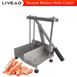 Multifunktional Edelstahl Manuelles Rindfleisch und Lammfleisch Slicer Gefrorenes Rindfleisch Hammelbrötchen Maschine